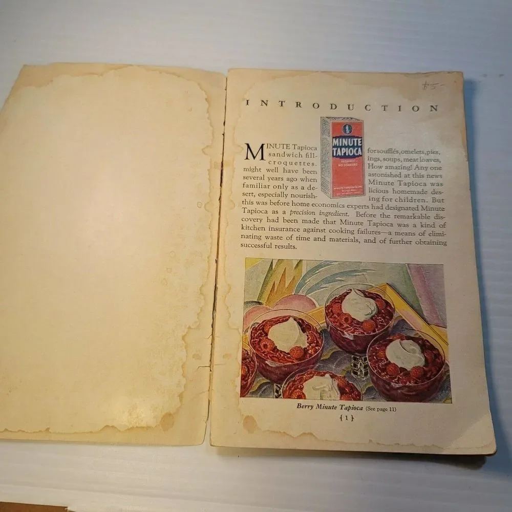 Vintage 1929 Cook Book A Cooks Tour Minute Tapioca